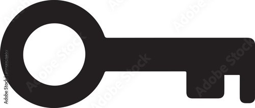 Key vector icon. Open house key icon. Key from the lock icon. Key icon - information protection symbol