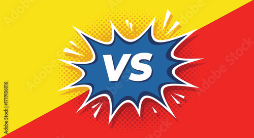 Versus battle competition challenge fight comparison vector art editable vector