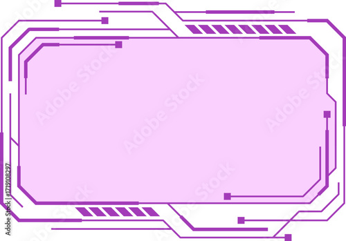 Cyberpunk Frame Purple Tech Style