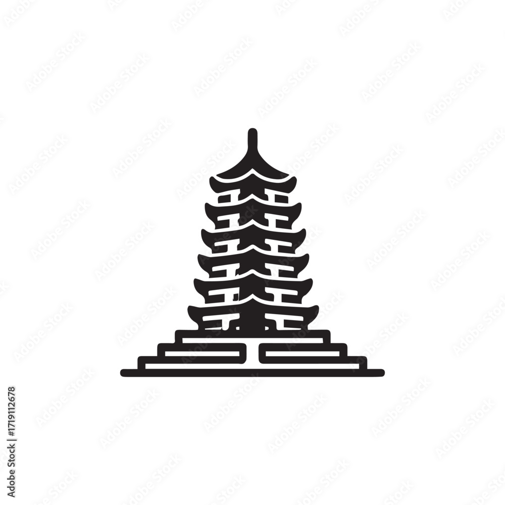 Fototapeta premium China Landmark Logo