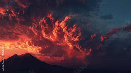 sunrise over the volcano