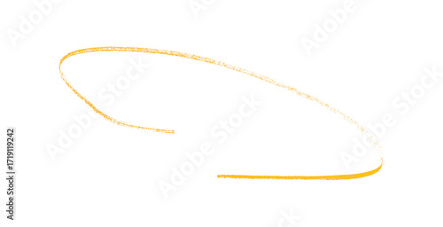 Hand drawn yellow pencil lines, circles, stripes and squiggly lines on a transparent background.