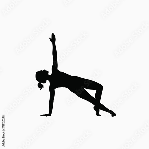 Pilates Exercise Pose Demonstrating Core Strength and Flexibility