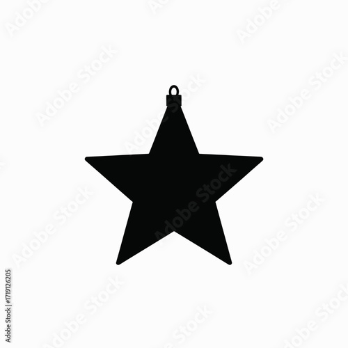 Decorative Black Star Ornament for Festive Occasions and Celebrations