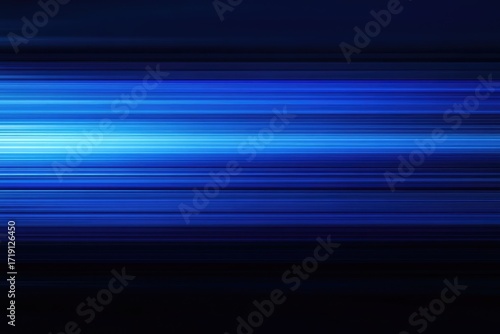 Abstract horizontal blue light streaks