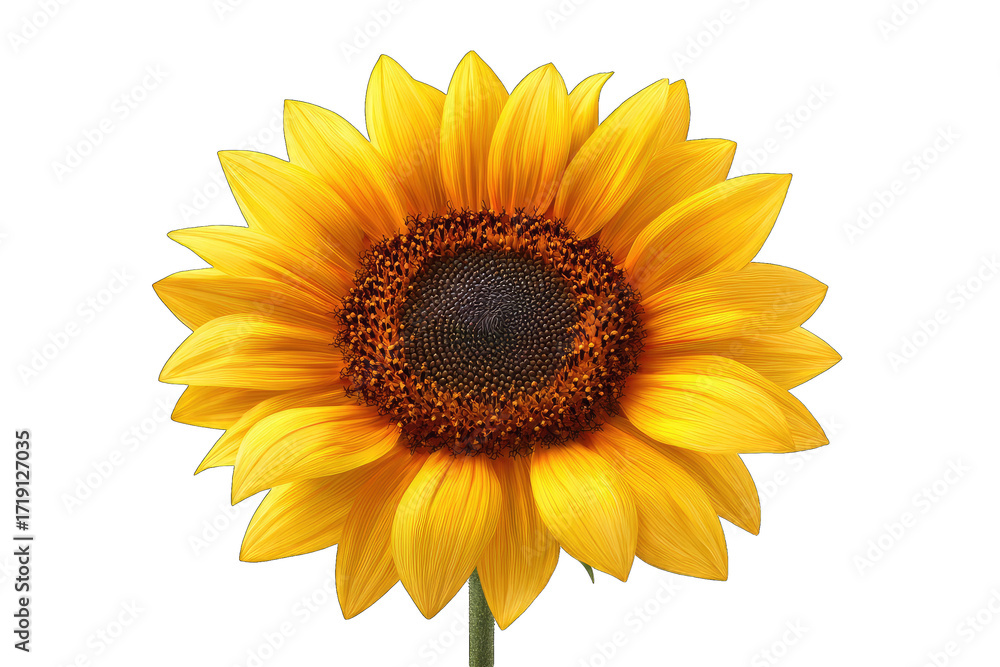 Fototapeta premium Vibrant yellow sunflower close-up
