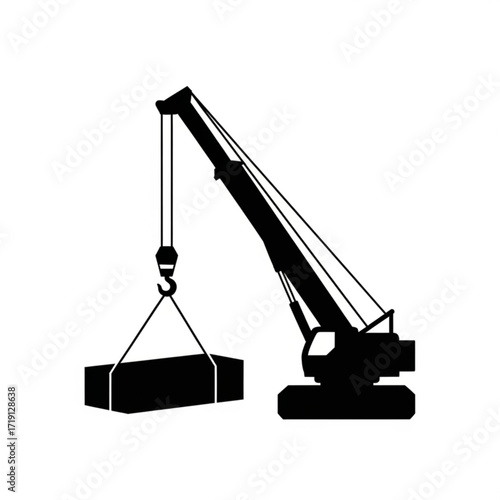 Crane Lifting Load Silhouette