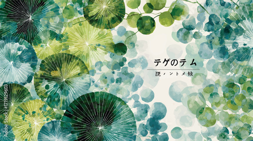 Vibrant watercolor abstract illustration