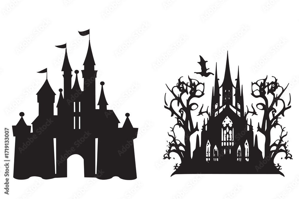 Obraz premium vector illustration of a castle