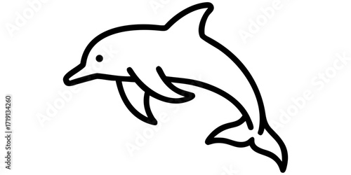 Dolphin vector illustration isolated on white background