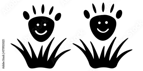 Vector illustration of a wild cartoon animal with a funny face