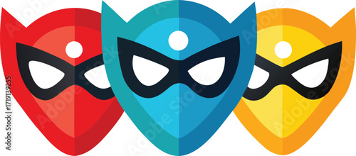 Classic superhero eye mask (different colors)