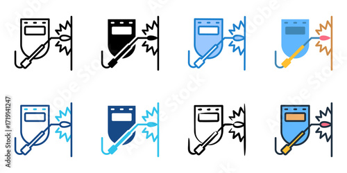 Welding icon set multiple style collection 
