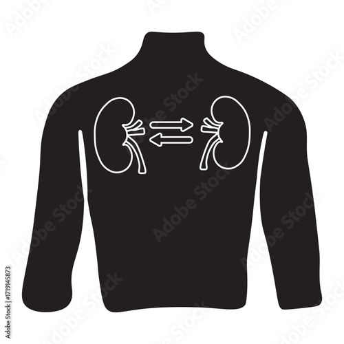 kidney transplant glyph icon