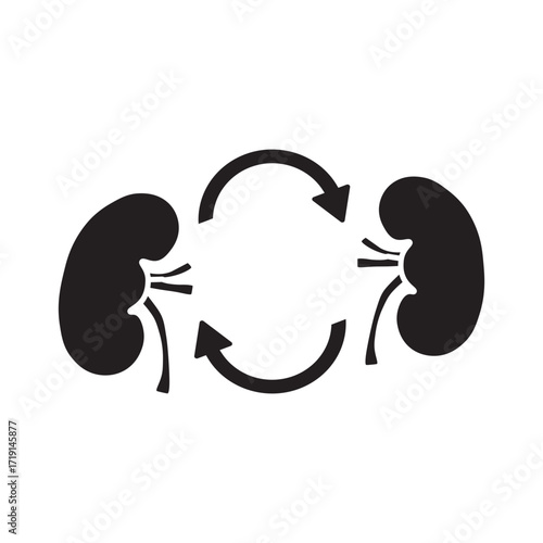 kidney transplant glyph icon