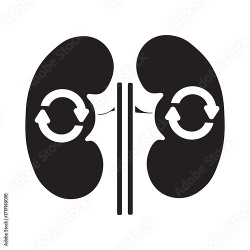 kidney transplant glyph icon