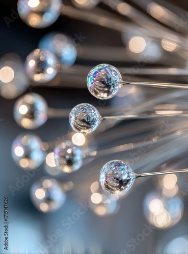 Wallpaper Mural Close-up of a modern crystal ball chandelier Torontodigital.ca