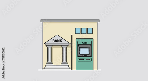 Vector illustration banking and atm service