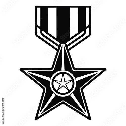 Award seal flat icon achievement recognition star medal recognition symbol emblem prestige honor 