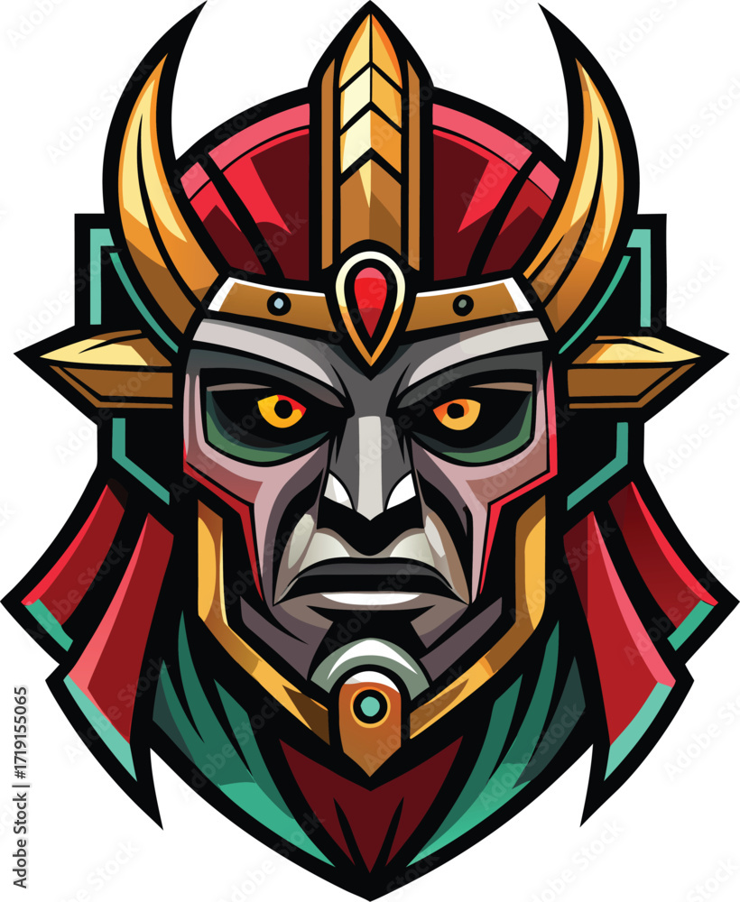 Obraz premium Aztec warrior mask