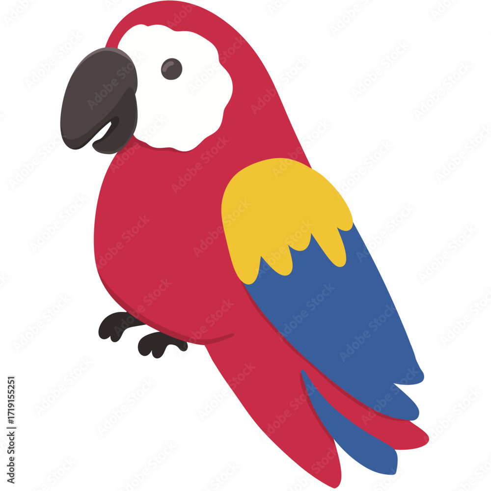 Fototapeta premium Red Parrot Bird