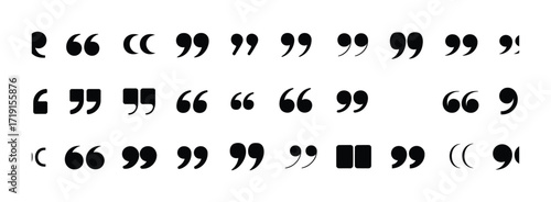 Collection of Various Quotation Mark Styles and Symbols