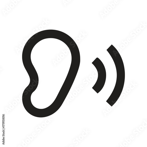 Heart ear symbol representing compassionate hearing care and auditory wellness