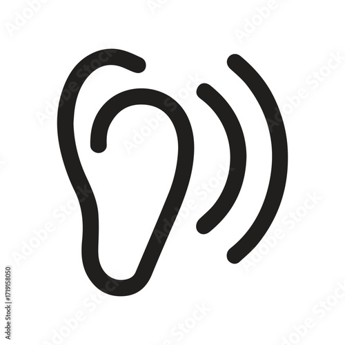 Caring ear logo perfect for clinics, hearing health campaigns and support groups