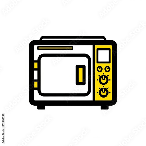 Vector art of modern microwave oven icon