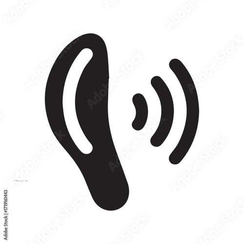 Spiral ear logo symbolizing inner hearing focus and sound depth perception