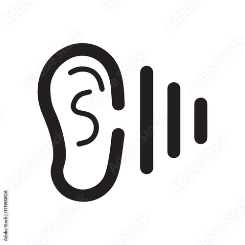 Artistic ear logo representing creative sound therapy and unique hearing services