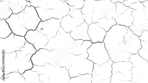 Cracked concrete wall covered texture. texture of old wall, a black and white vintage of cracked concrete scribble effect, old wall background crack vector. 