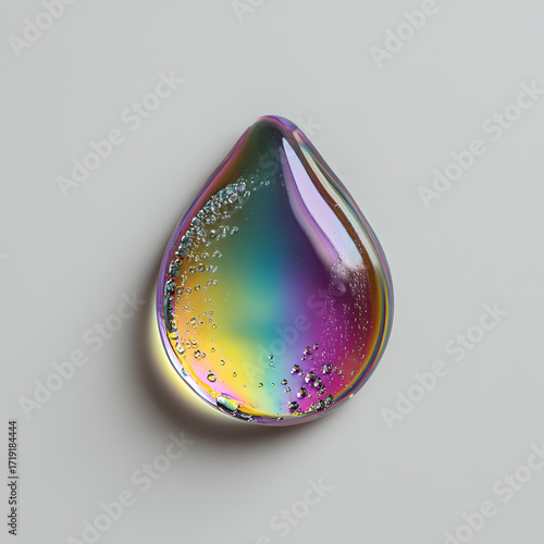 drop of oil on white background