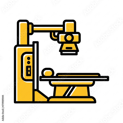 Vector art of medical xray machine for diagnostic imaging
