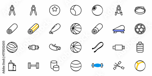 Variety of Sports and Exercise Icons
