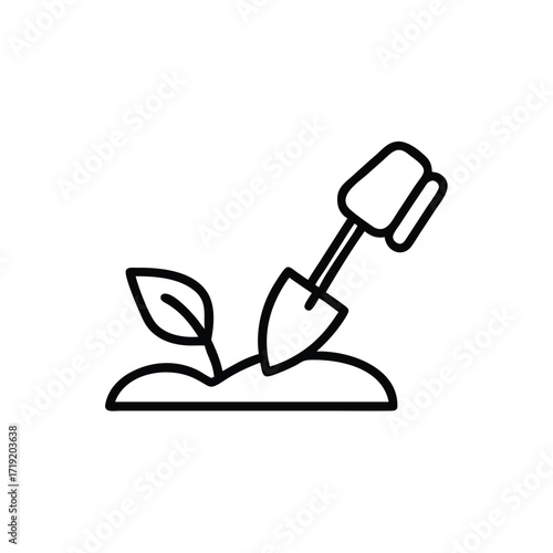 Garden Tools Icon, Planting Icon, Gardening Essentials Icon, Green Thumb Icon, Nature Care Icon