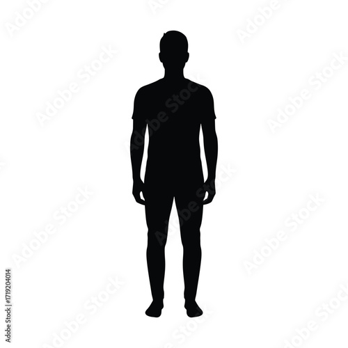 Vector art of silhouette of a man standing
