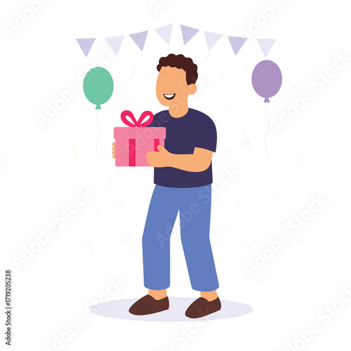 Colorful Wrapped Birthday Surprise Box