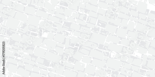 Modern white painted old brick Wall panoramic art simple modern vector