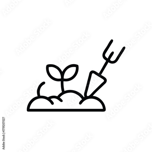 Garden Tools Icon, Planting Icon, Gardening Essentials Icon, Green Thumb Icon, Nature Care Icon