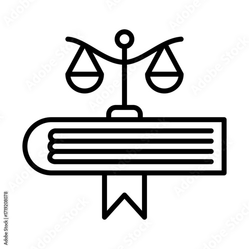 LegalScaleandBook icon design