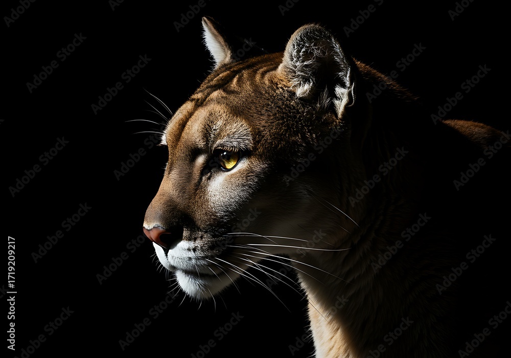 Obraz premium Cougar profile portrait