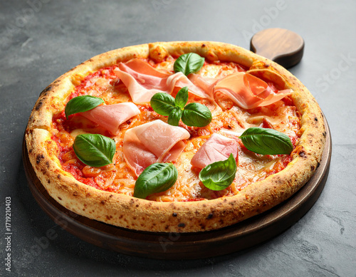 pizza, restaurant, pizzeria, Italian, food red round slice classic tradition Mediterranean ready to eat junk food studio shot handmade bell pepper spinach cut out nutrients satisfaction olive space