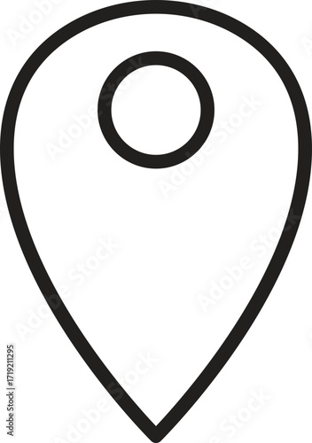 location, map, address icon. Marker icon illustration for location pinpointing and navigation.