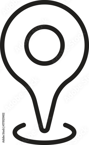 location, map, address icon. Marker icon designed for maps and location services.