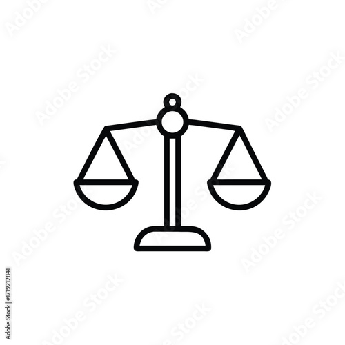 Justice Scale Icon, Law Symbol Icon, Fairness Icon, Legal Balance Icon, Court Judgment Icon