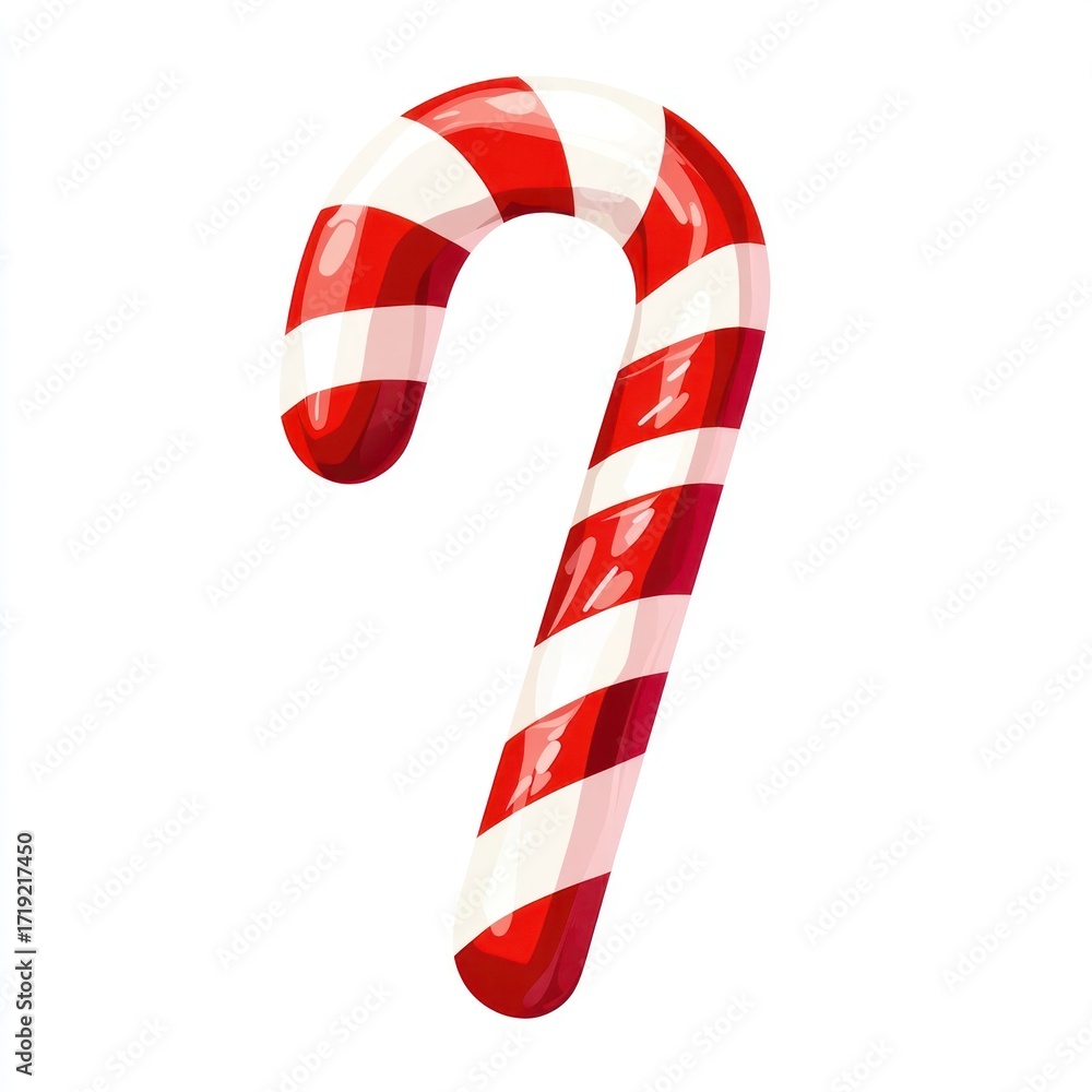 Obraz premium Cute illustration of Christmas Candy cane candy christmas sweets.