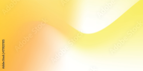 Abstract neon yellow wave form, Aesthetic blurred iridescent gradient texture, isolate design element. Fluid orange watercolor brushstroke blurry swirl shape. Aesthetic flowing decoration.Eps 10