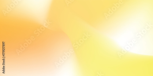 Abstract neon yellow wave form, Aesthetic blurred iridescent gradient texture, isolate design element. Fluid orange watercolor brushstroke blurry swirl shape. Aesthetic flowing decoration.Eps 10