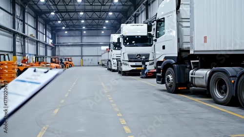Warehouse worker reviewing a document